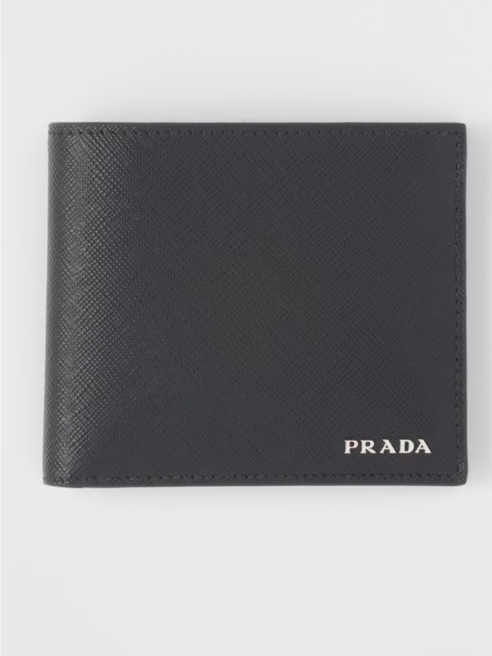 Authentic Prada Black Saffiano Leather Bi-Fold Men’s Wallet